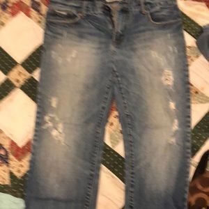 Straight leg jeans with stressed look never worn
